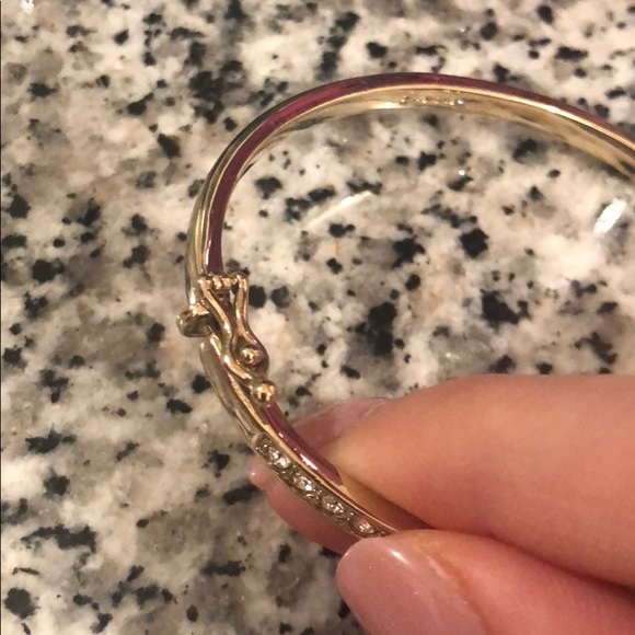 Givenchy bangle with diamonds on top half. - Picture 2 of 3